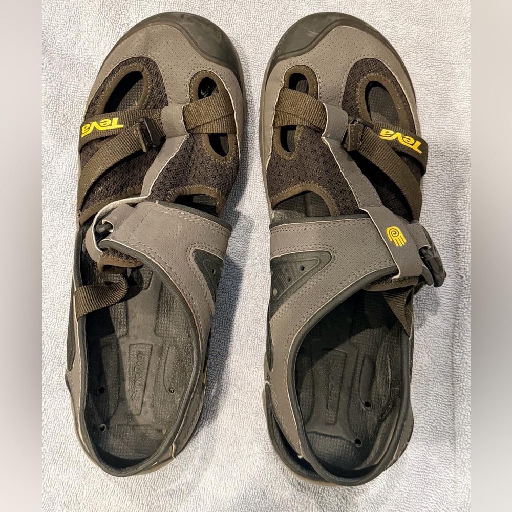 Teva Men's Gray and Black Outdoor Sandals